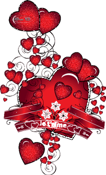 Gif animé je t'aime coeur